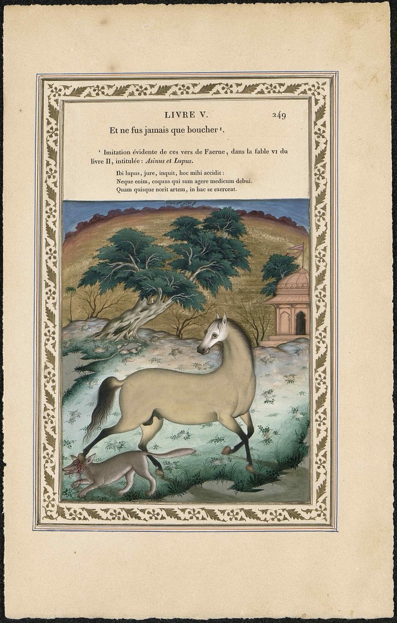 Hesten og ulven Hesten og ulven, 1837-1839. av Imam Bakhsh Lahori