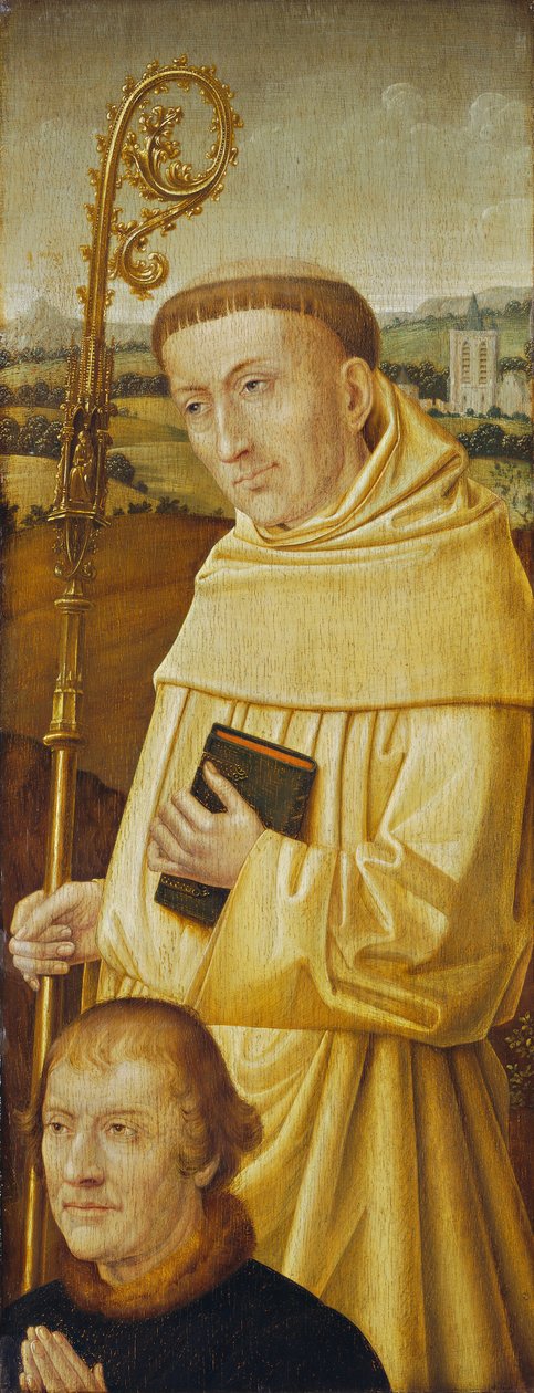 Saint Bernard med giver [forside] av Imitator of Flemish 15th Century