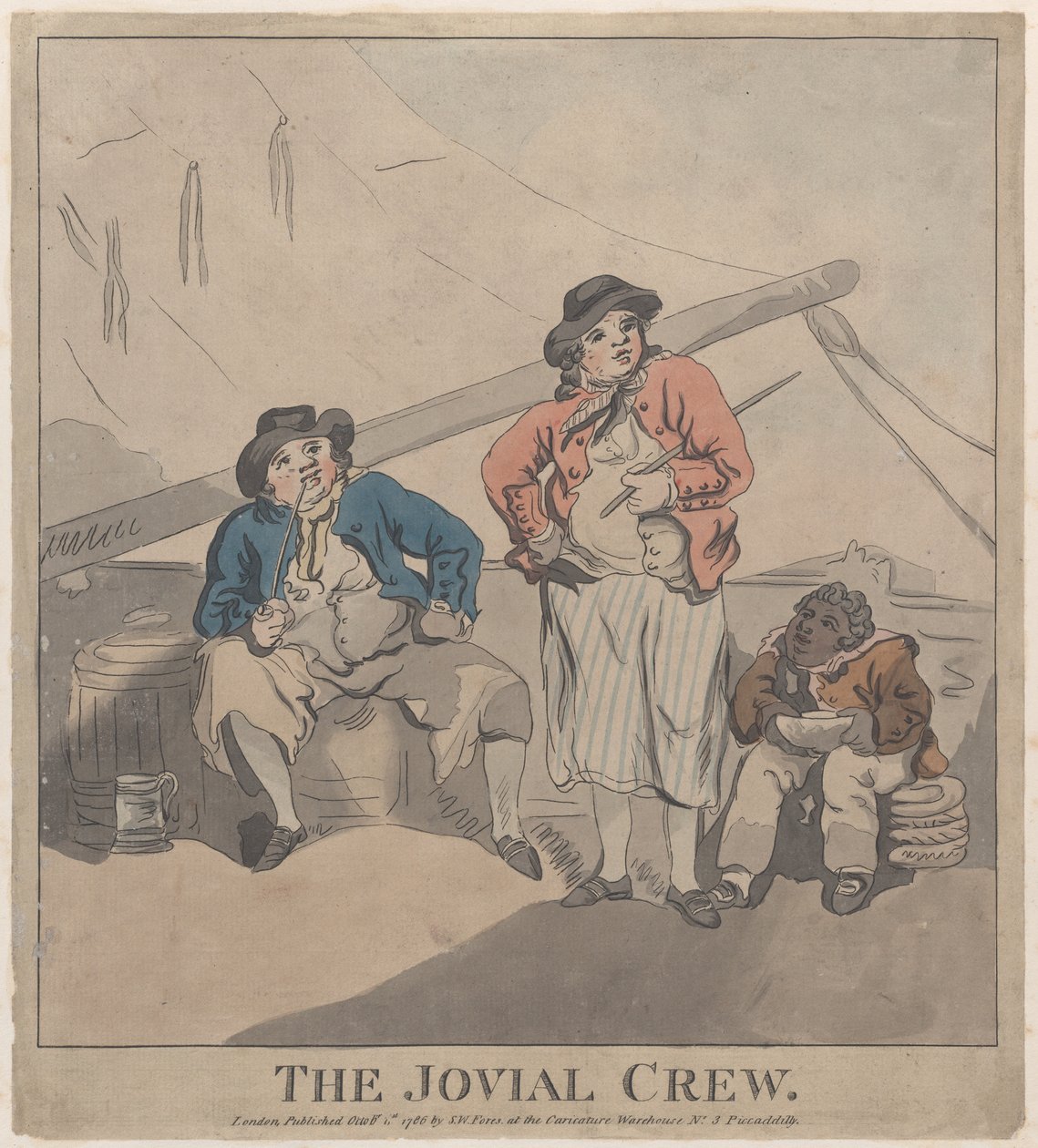 The Jovial Crew, 1. oktober 1786., 1. oktober 1786. av Imitator of Thomas Rowlandson.