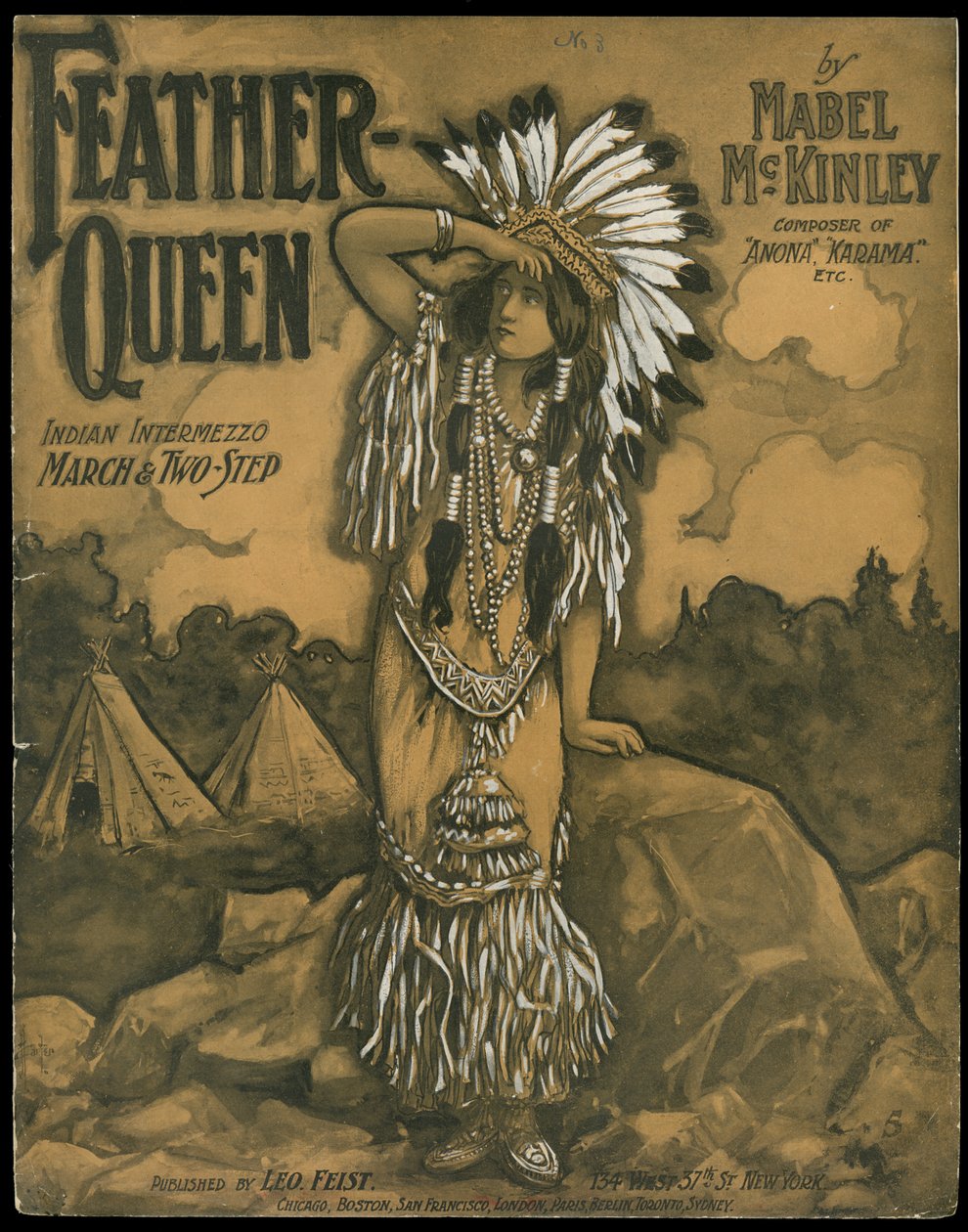 Feather- Queen, ca. 1770-1959 (trykk) av Inc. Leo Feist