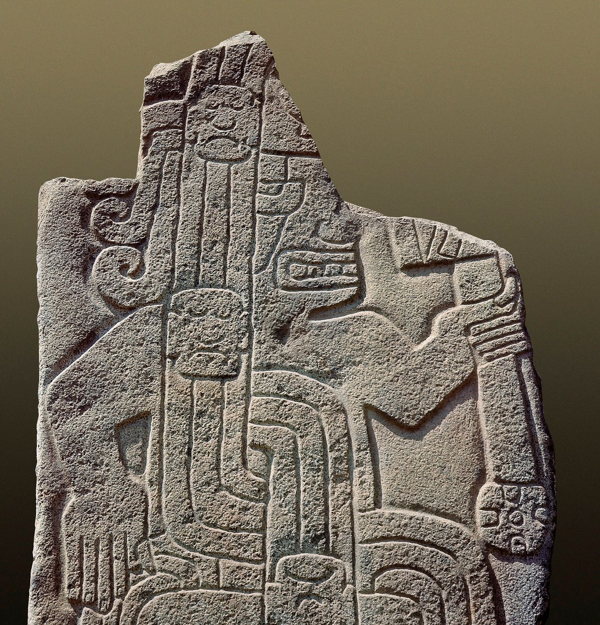 Inka-sivilisasjon: relieff som representerer en kriger (stein) av Incan