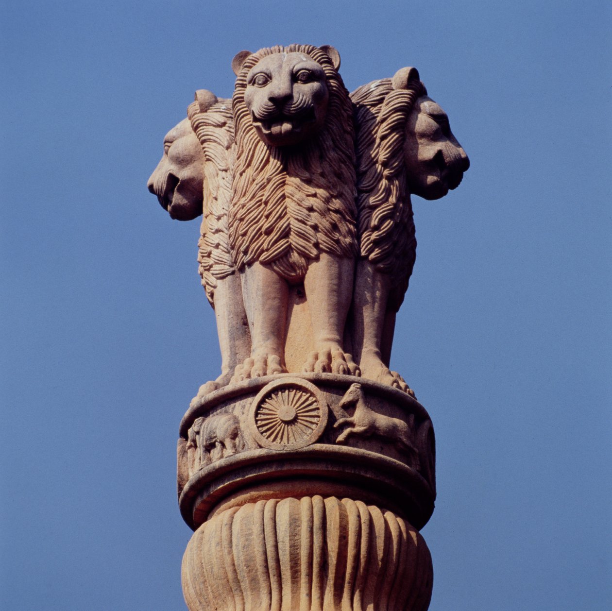 Detalj fra en Ashoka-søyle av Indian School