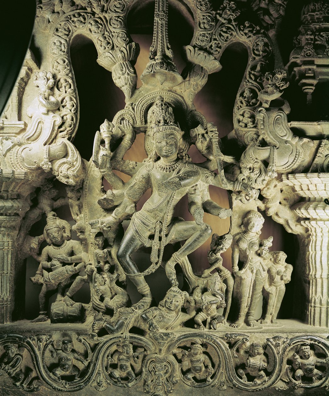 Overligger med Shiva Nataraja, Kakatiya-dynastiet av Indian School