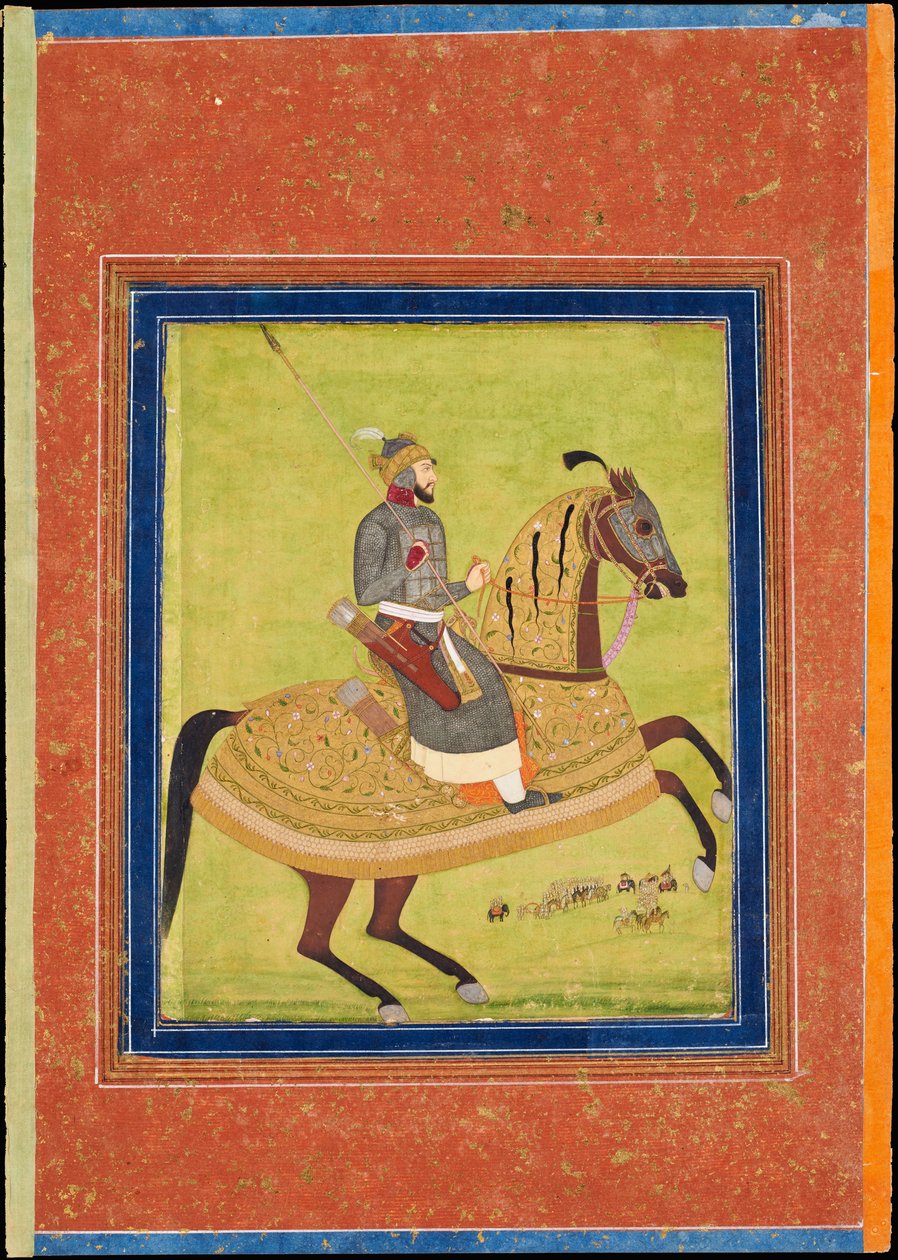 Prins Azam Shah til hest av Indian Art