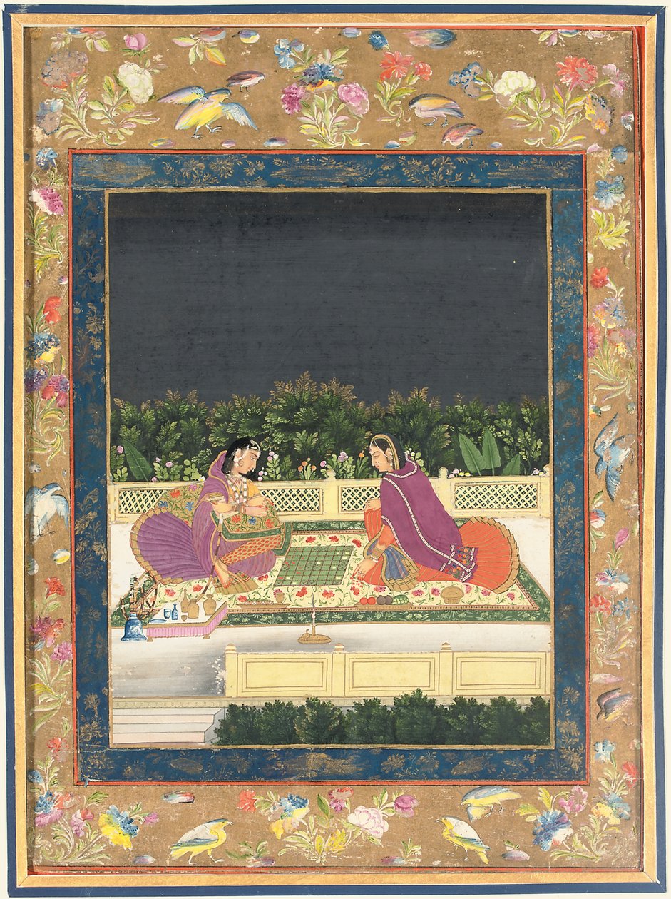 Et sjakkspill, Mughal India, andre halvdel av 1700-tallet av Indian School
