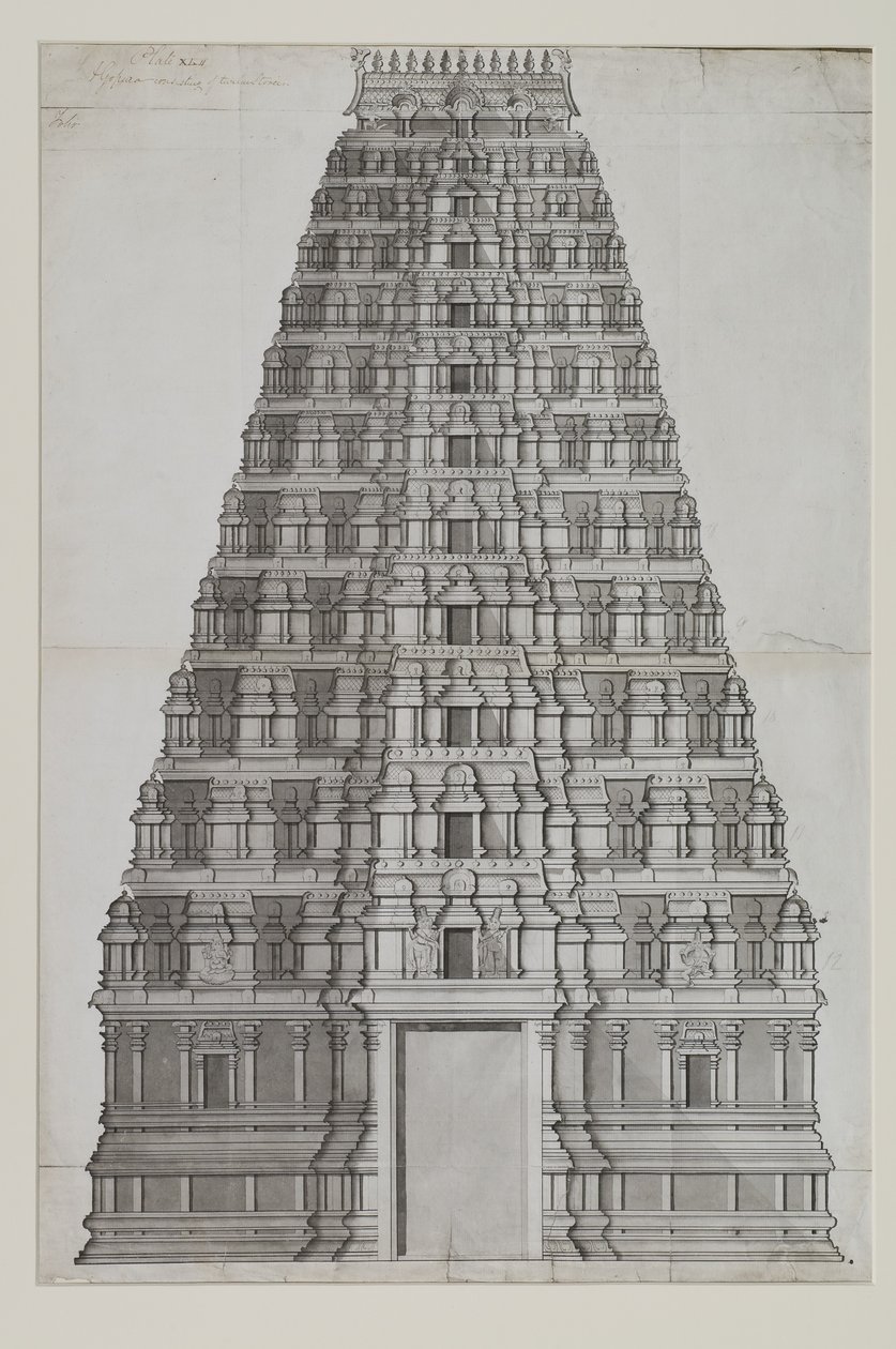 En tolv etasjes gopuram av Indian School