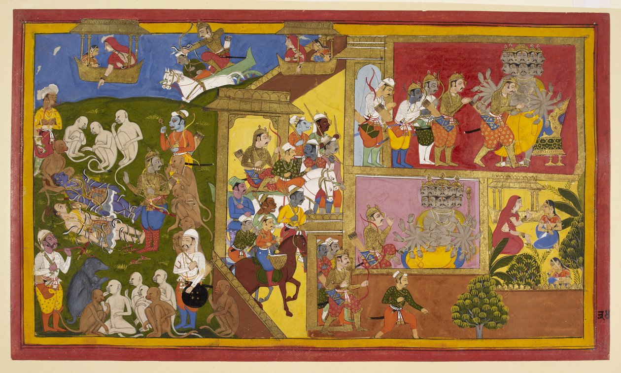 Add.15297(1), f.34 Sahibdin og verksted, Rama og Lakshmana Bound, fra 