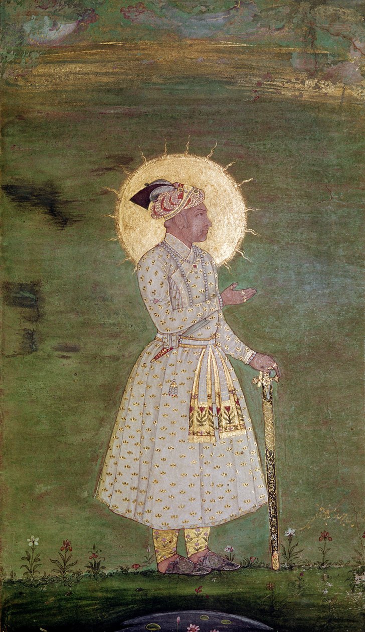 Akbar (1542-1605) av Indian School