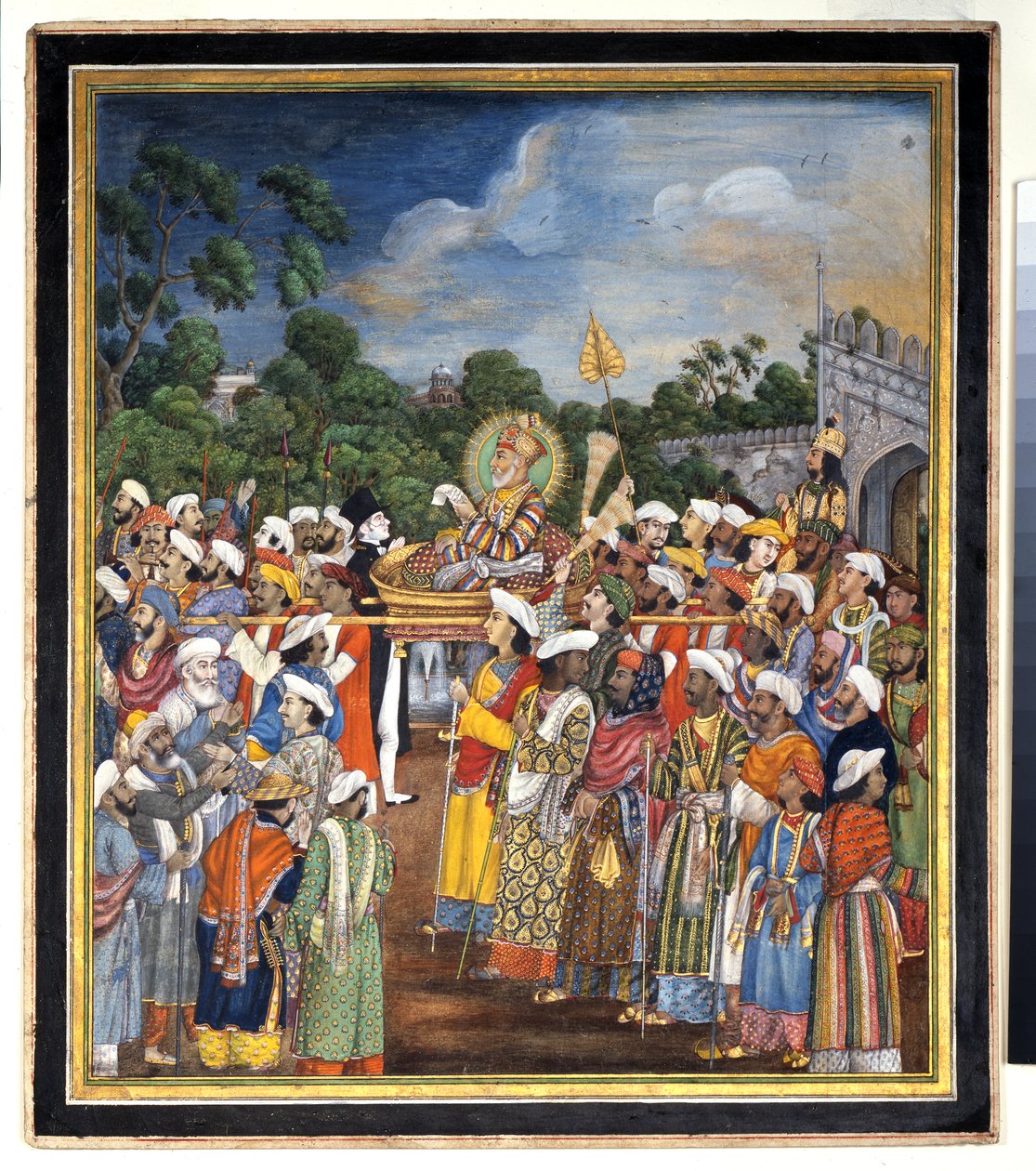 Akbar Shah II mottar den britiske innbyggeren, ca. 1810 av Indian School