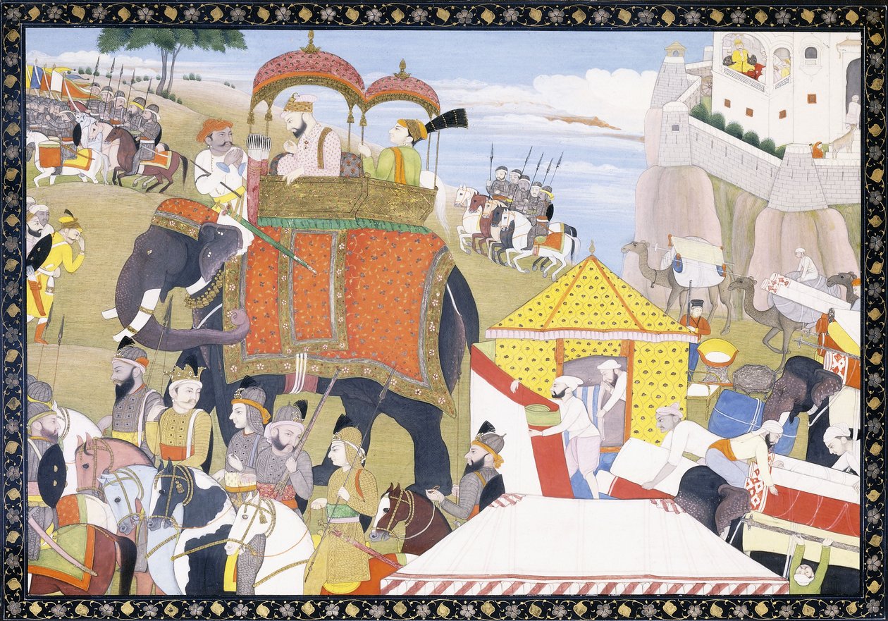 En illustrasjon fra Hamir Hath, tidlig på 1800-tallet av Indian School