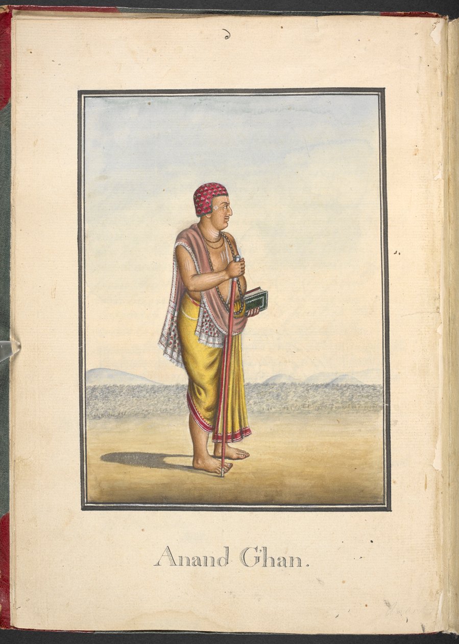 Anand Gran, en pandit fra Benares, forfatter av den persiske versjonen av #39;Adhyatma Ramayana#39; oversatt av Boddam av Indian School