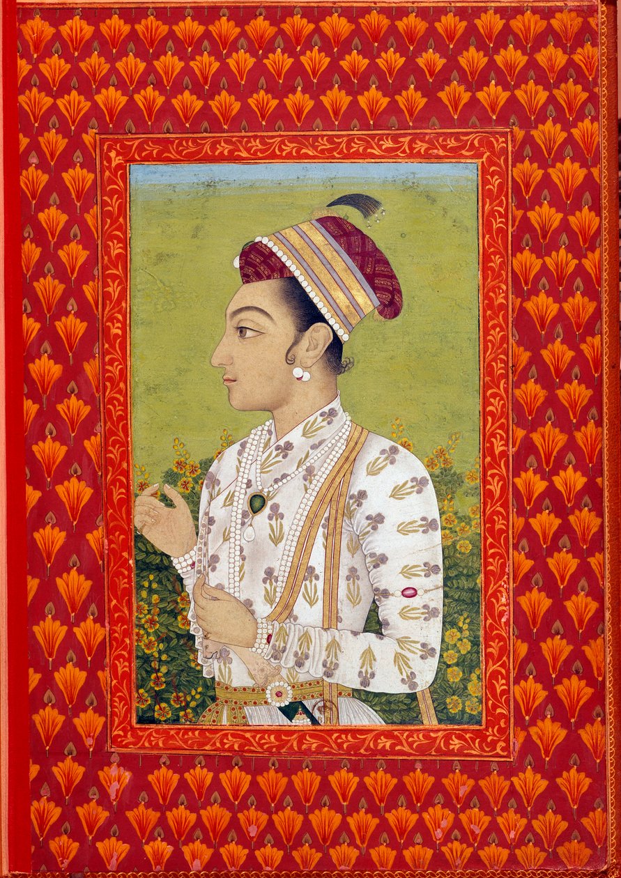 Art India: Prins Shudja andre sønn av Shah Jahan (1616-1660) guvernør i Bengal Mughal-tiden. 1600-talls maleri. Paris, NL av Indian School