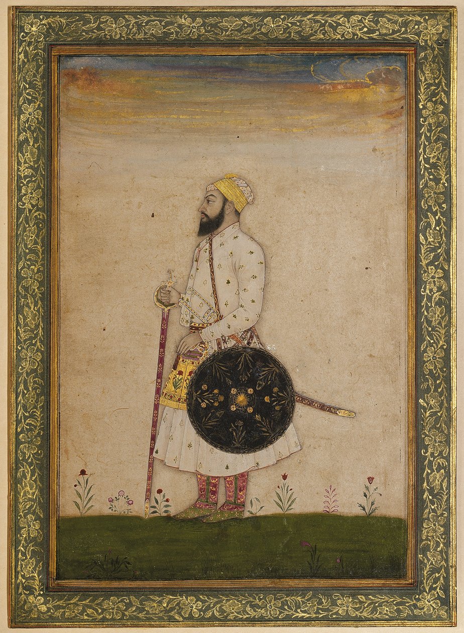 Bahram Khan, en hoffmann i Shah Jahan, Mughal India, ca. 1720 av Indian School