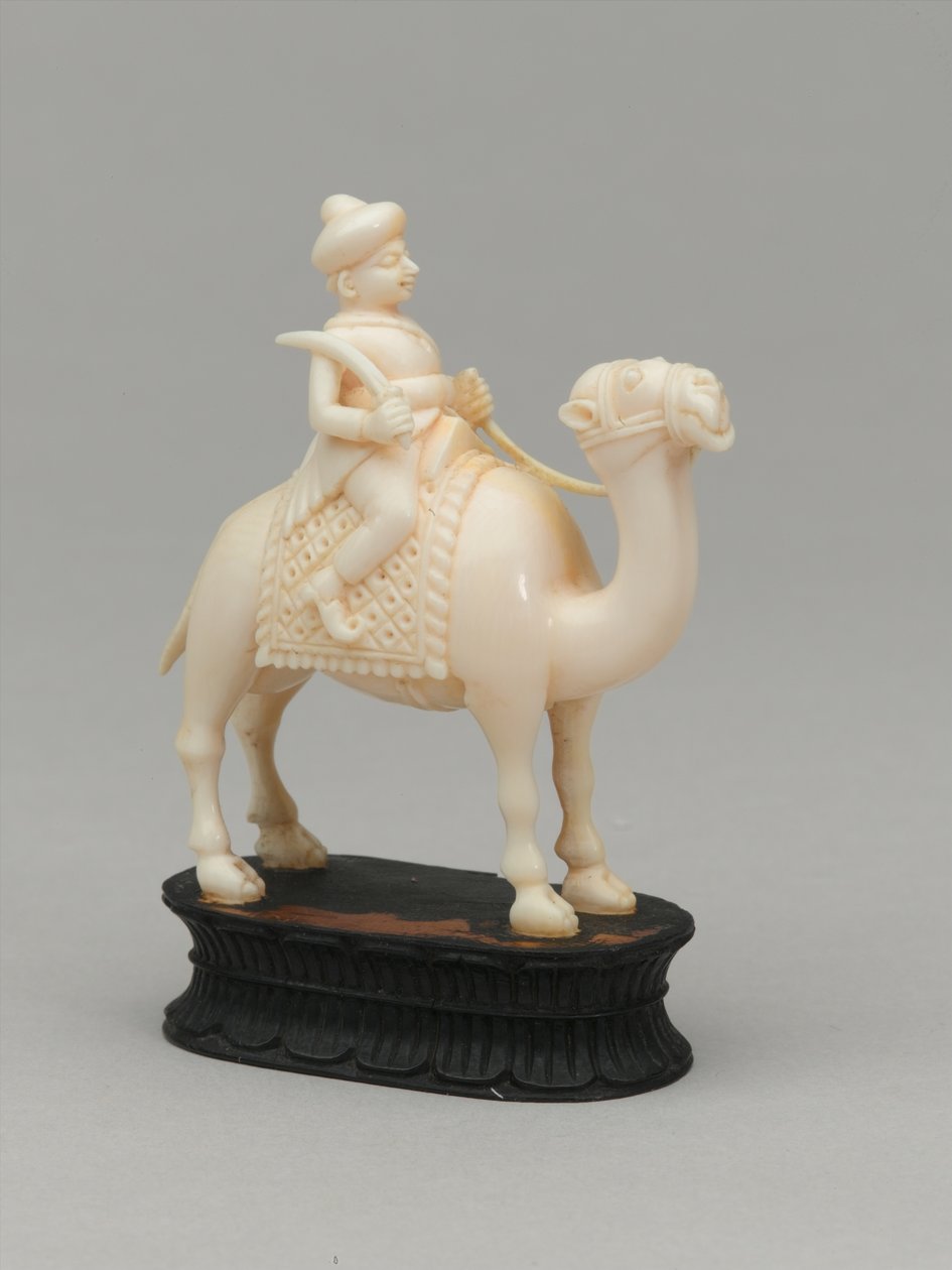Svart ridder, sjakkbrikke, India, 1820 ca av Indian School