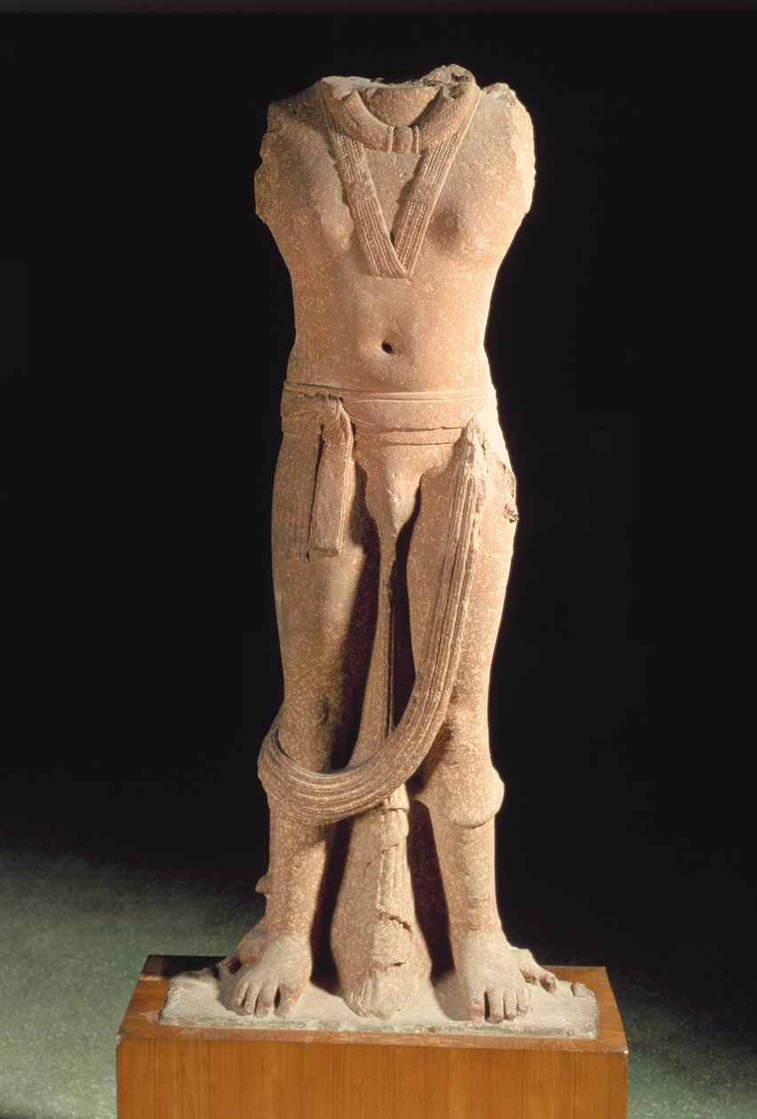 Bodhisattva, Mathura (rød sandstein) av Indian School