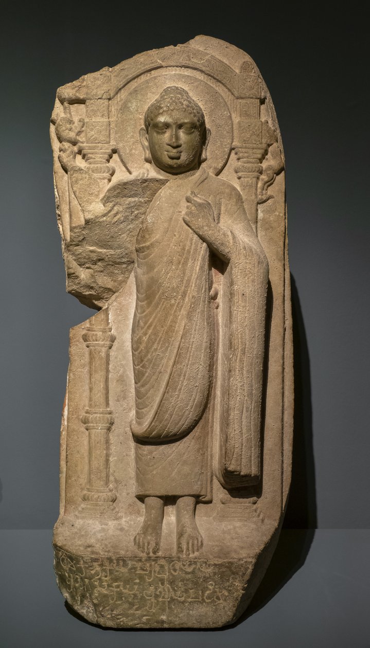 Buddha som står opp. Sør-India, Andhra Pradesh, Ghantsala av Indian School