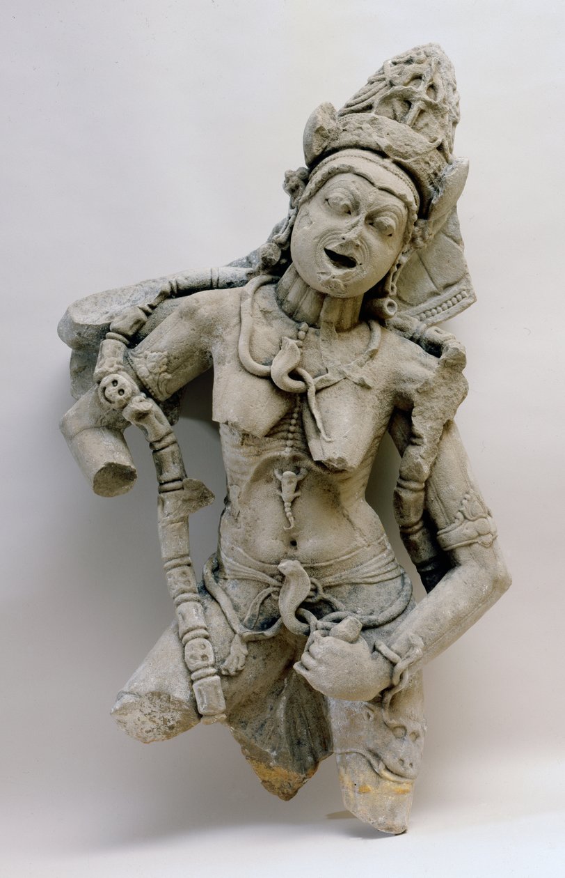 Chamunda, Hinglajgarh Culture, 1000 AD (sandstein) av Indian School