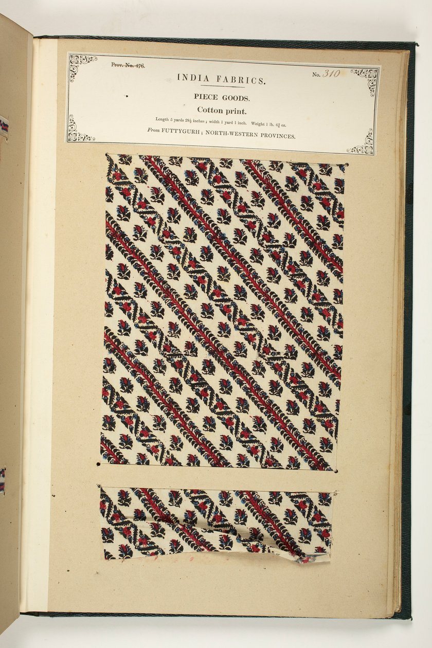 Cotton Print, Fatehgarh, Uttar Pradesh, India, Piece Goods, nr. 310 fra 