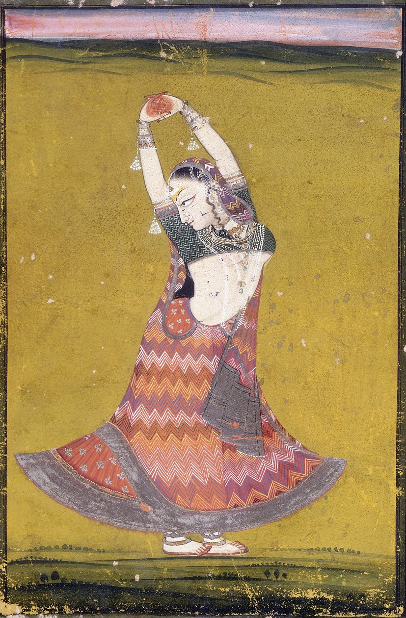 Dancing Girl, tidlig på 1800-tallet av Indian School