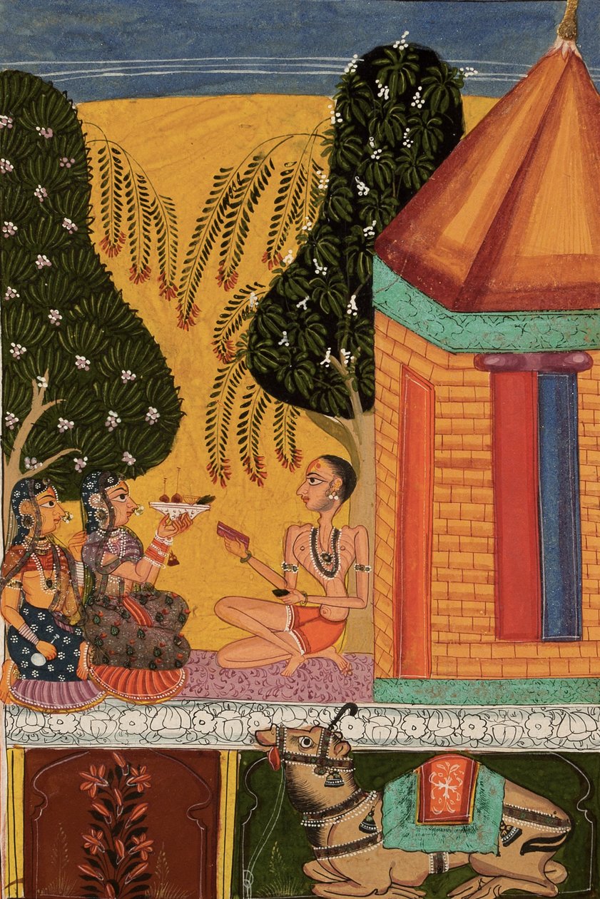 Devgandharati Ragini, ca. 1665 (ugjennomsiktig wc, glimmer og gull på papir) av Indian School