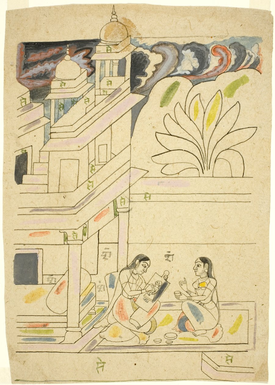 Dhanasri Ragini, 1700-tallet av Indian School
