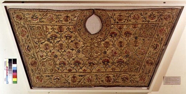 Brodert bomullsseteduk, Hyderabad, Andhra Pradesh, 1600-tallet av Indian School