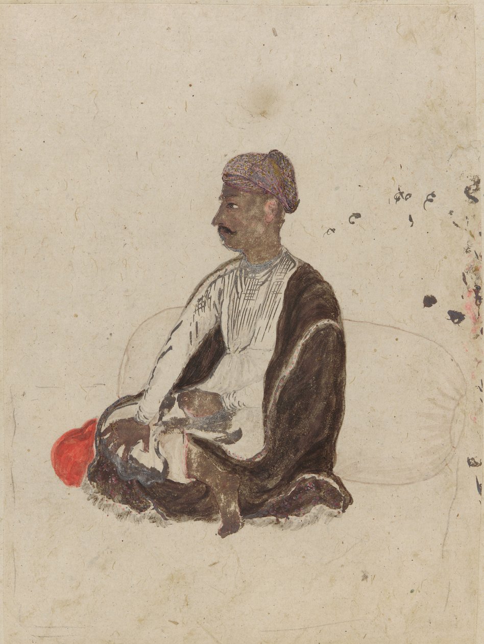 Figur av sittende mann av Indian School