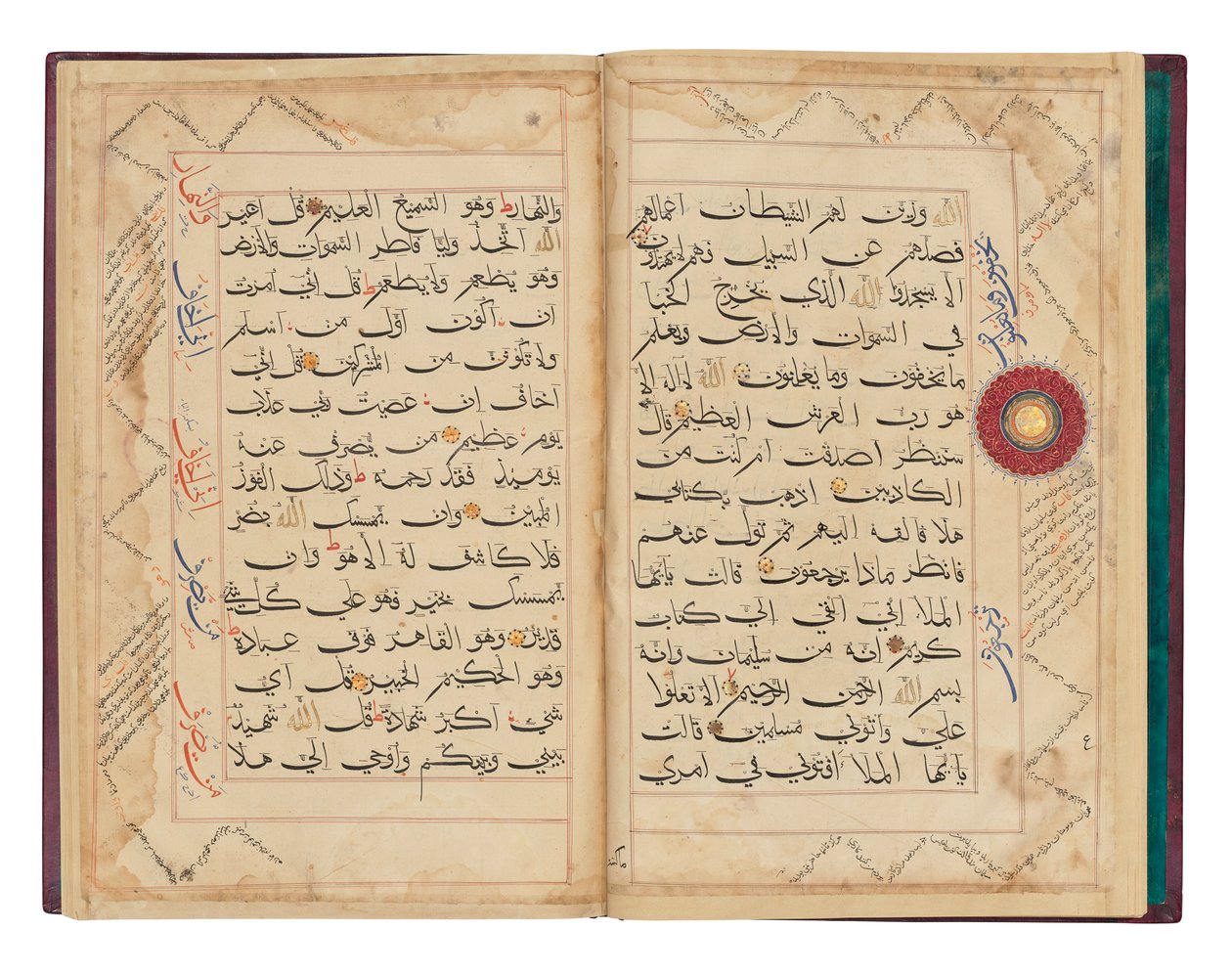 Folioer fra en monumental biharisk Koran, Sultanatet India, sannsynligvis 1400-tallet (blekk på papir) av Indian School