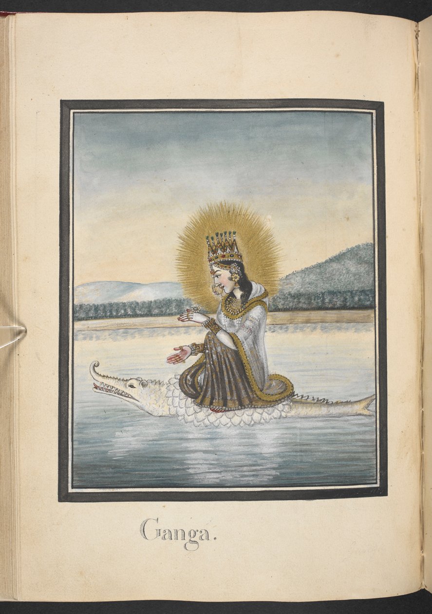 Ganga, den hellige elven Ganges av Indian School