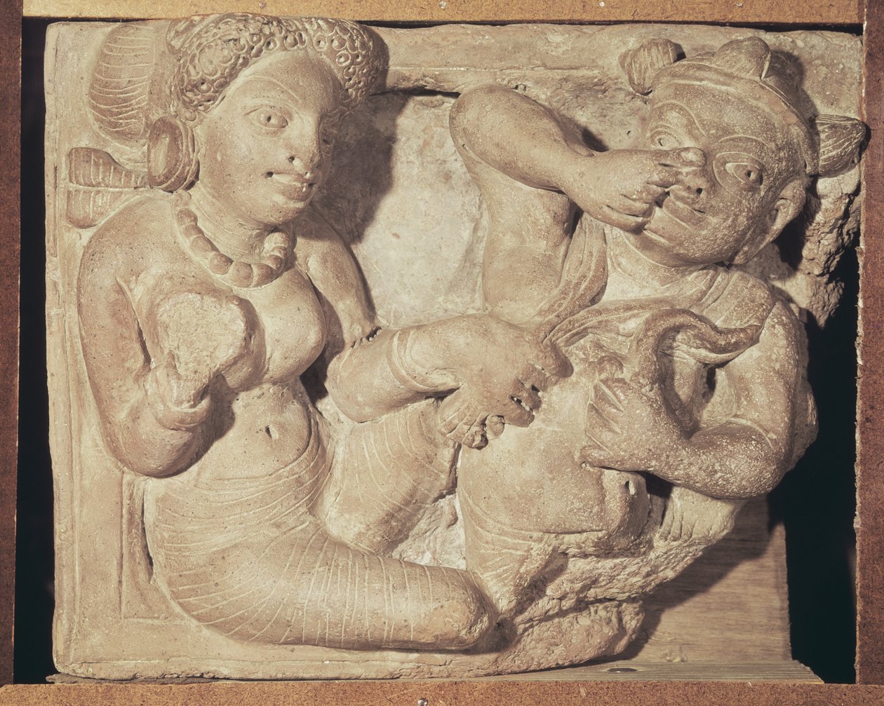 Gynaeceum Scene, fra Mathura, Uttar Pradesh av Indian School
