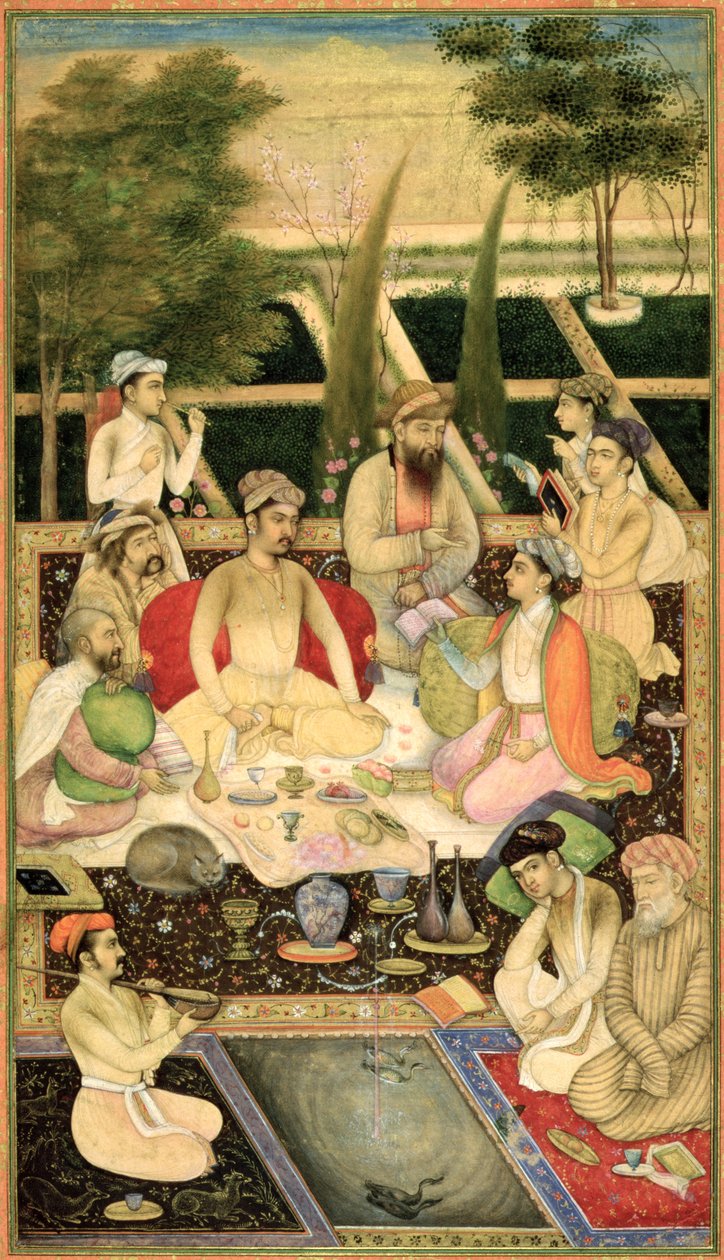 I. 07A.8 To fyrster i en hage, ca. 1615 av Indian School