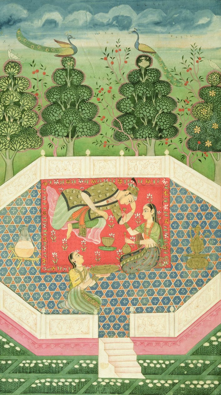 I. 11B.19 Dronningen av feene underholder prinsen, ca. 1720-30 av Indian School