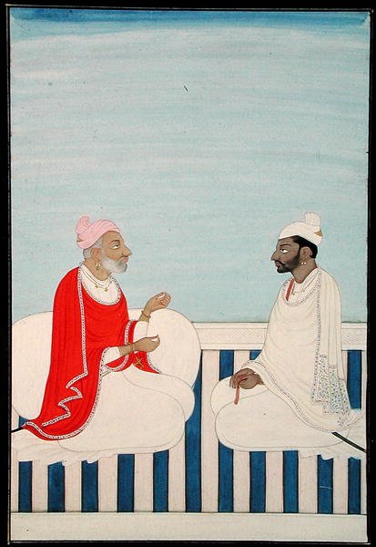 I. 11B.53 En raja holder audiens, ca. 1800 (vellum) av Indian School