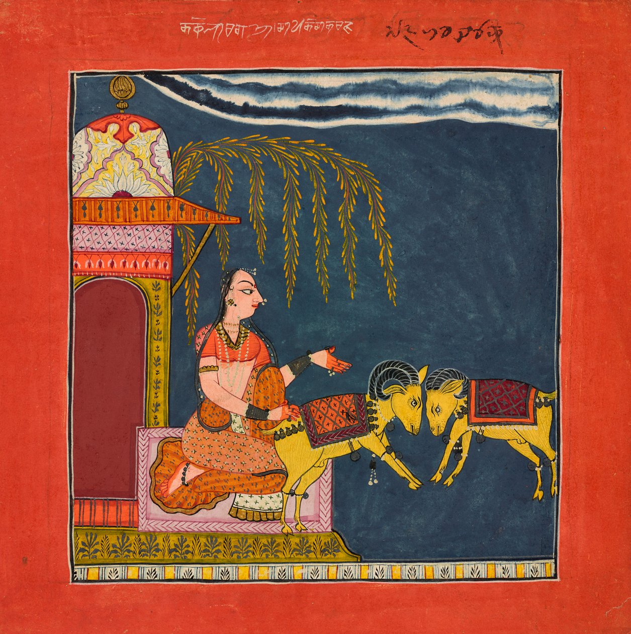 Kachheli Ragini, Fra en Ragamala, S.1700 av Indian School