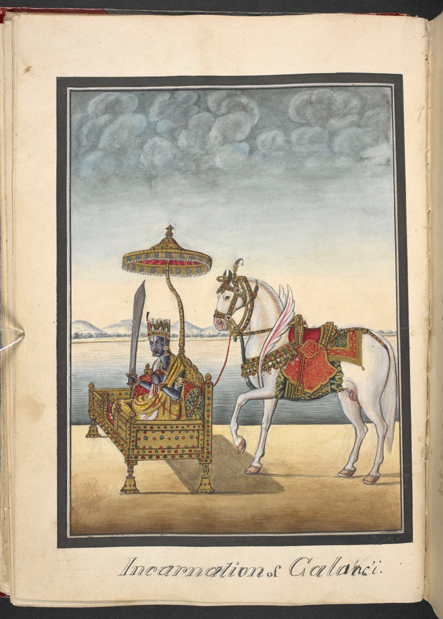 Kalki tiende inkarnasjon av Vishnu av Indian School