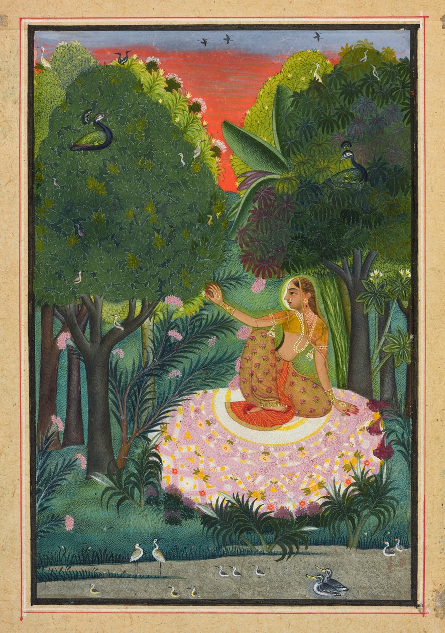 Commode Ragini, Folio from a "Ragmala", s.1770-1775 av Indian School