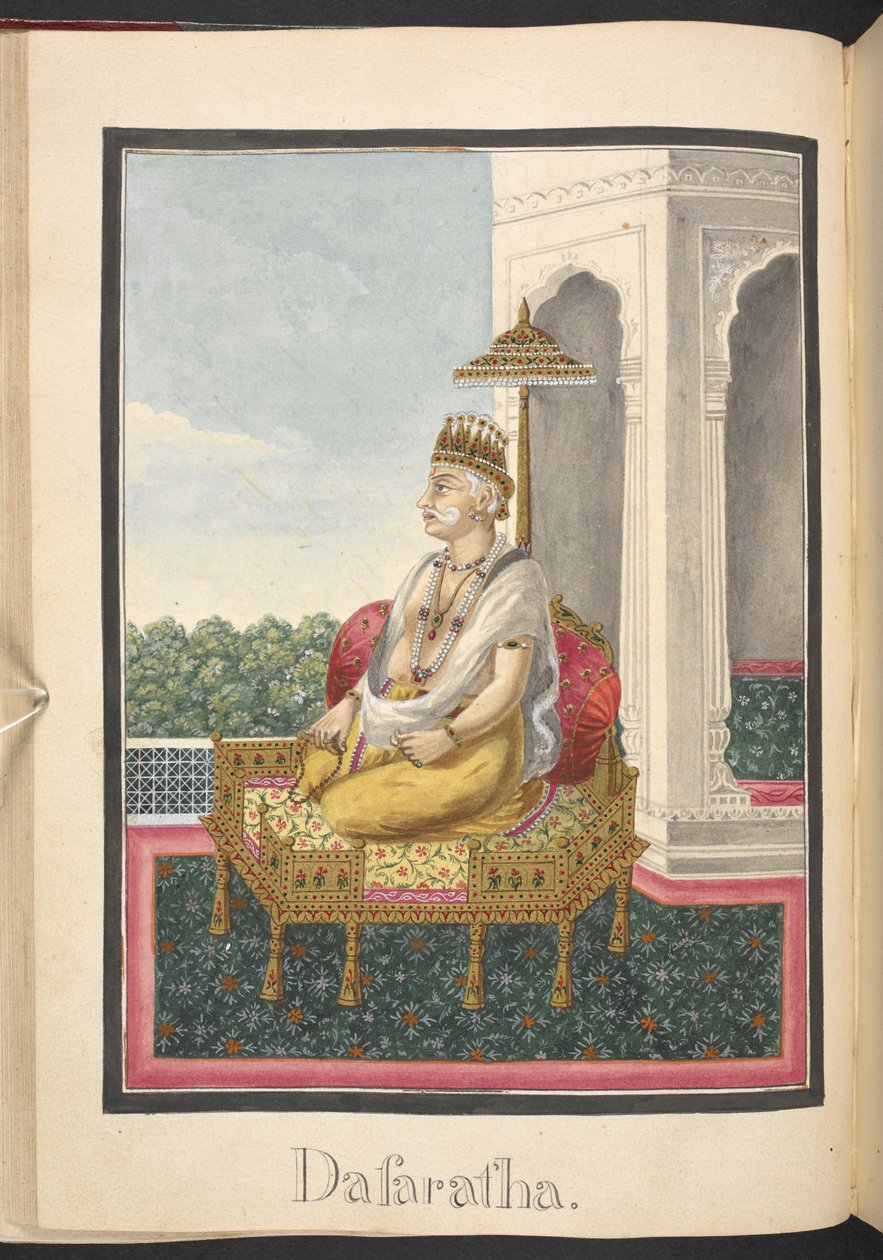 Kong Dasaratha, konge av Ayodhya og far til Rama av Indian School