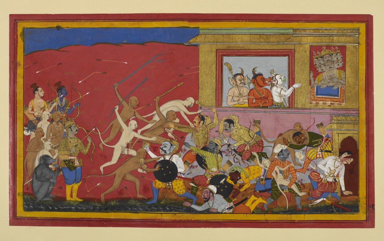 Kumbha og Nikumbha kampaper; Demoner rapporterer til Ravana av Indian School