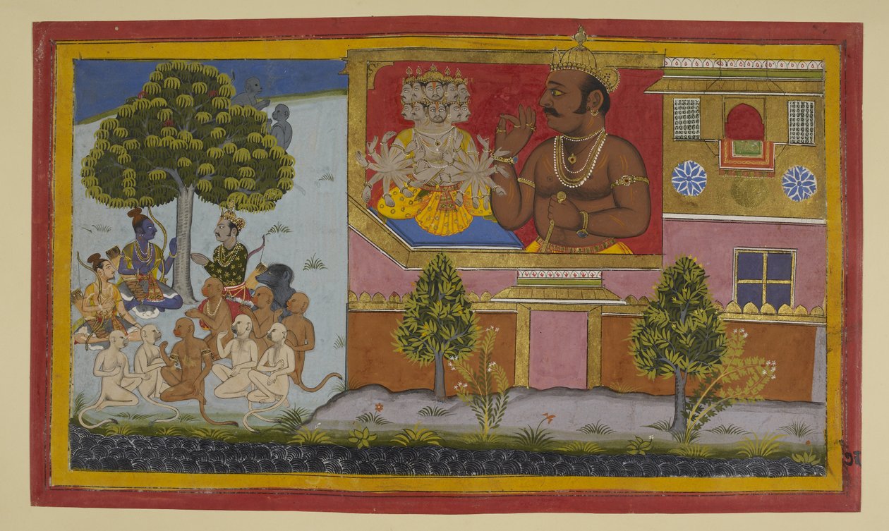 Kumbhakarṇa skryter av seier; Rāma planlegger å motvirke hans skremmende tilstedeværelse av Indian School