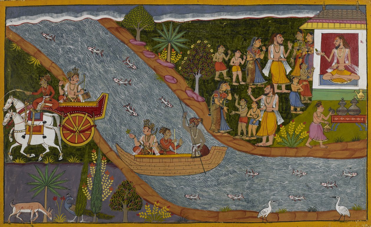 Lakṣmaṇa vender tilbake til Ayodhya med Sumantra, mens Sītā blir tatt opp i Vālmīkis eremitbolig av Indian School
