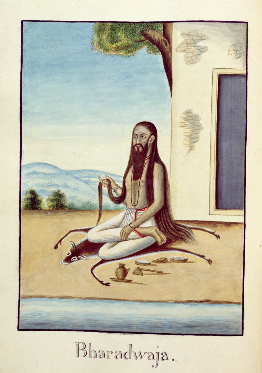 MSS EUR C 116/1 f.158 Vismannen, Bharadwaja, fra det hinduistiske eposet 'Adhyatma Ramayana' av Indian School