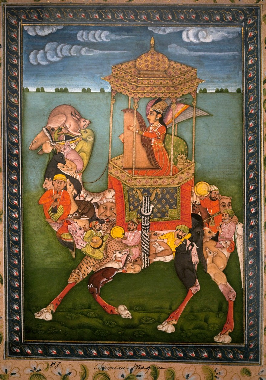 Magisk kamel. Malt miniatyr, rundt 1750, kunst fra Rajasthan og Pahari (India). Nasjonalmuseet i Korea, Seoul (Sør-Korea). av Indian School