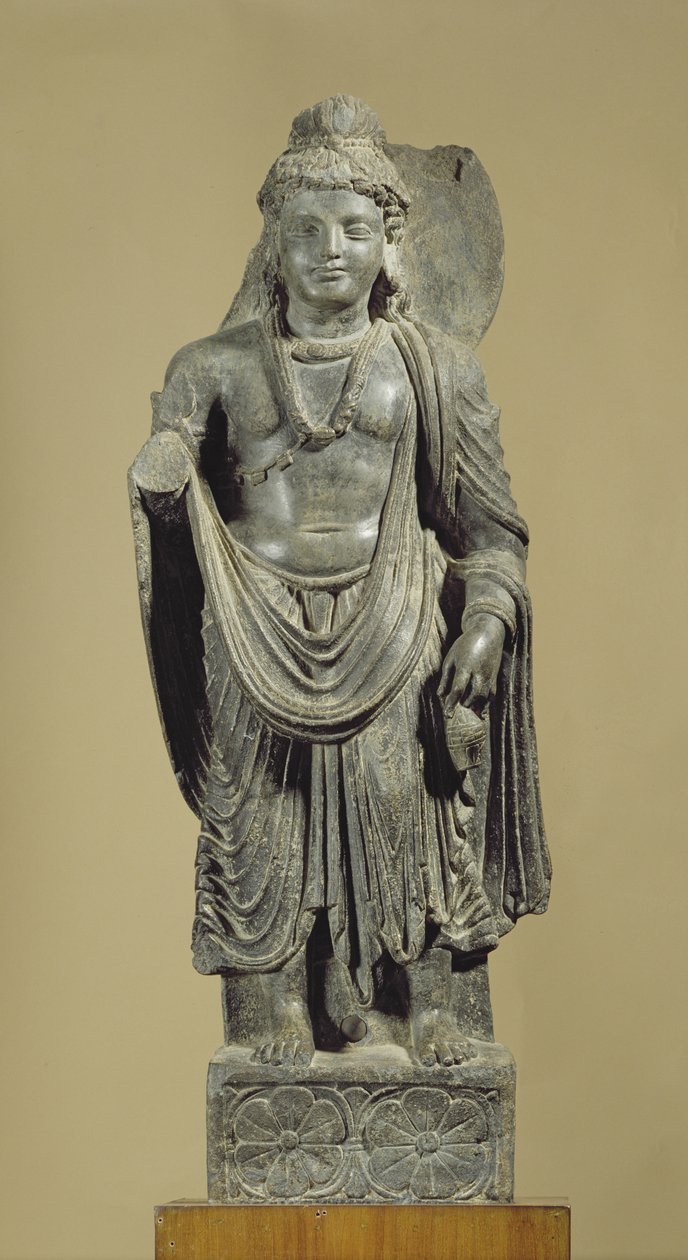 Maitreya, Gandhara (grå skifer) av Indian School
