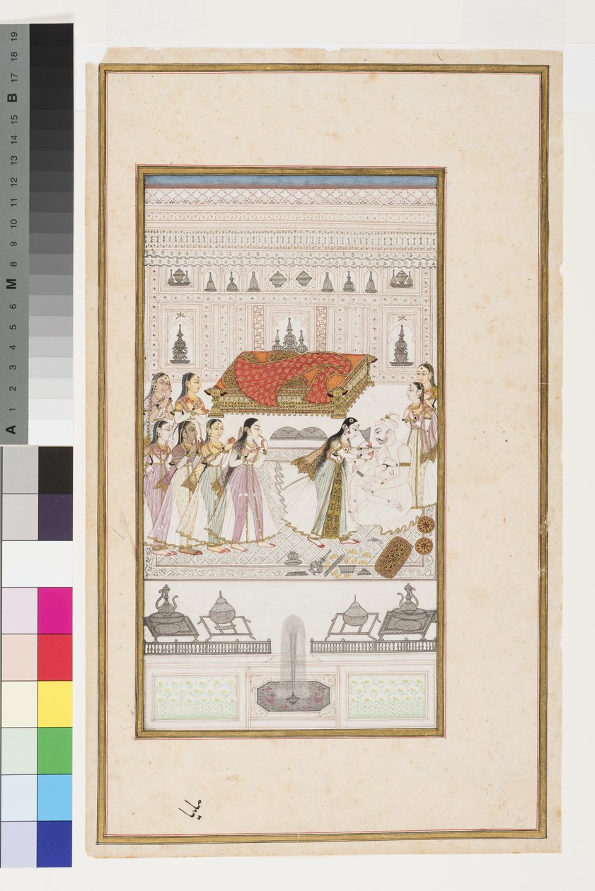 Manohar kollapser i farens armer, ca. 1710 av Indian School