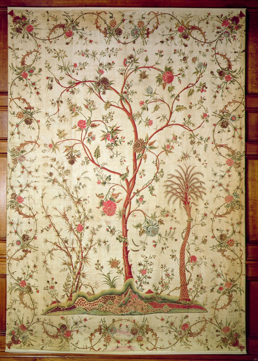 Palampore eller teppe fra Coromandel Coast, ca. 1770 (chintz) av Indian School