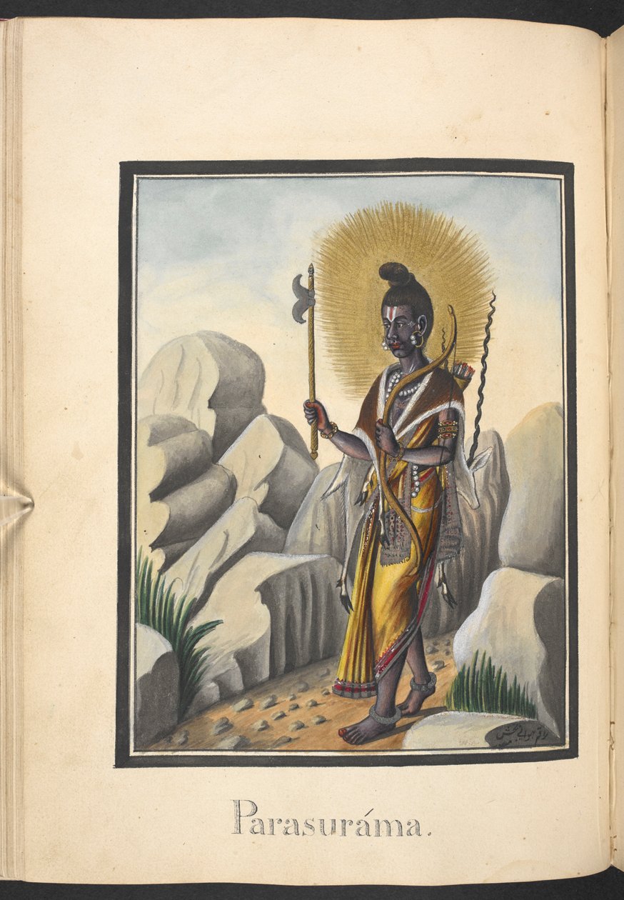 Parasurama, «Rama med øksen», sjette inkarnasjon av Vishnu av Indian School