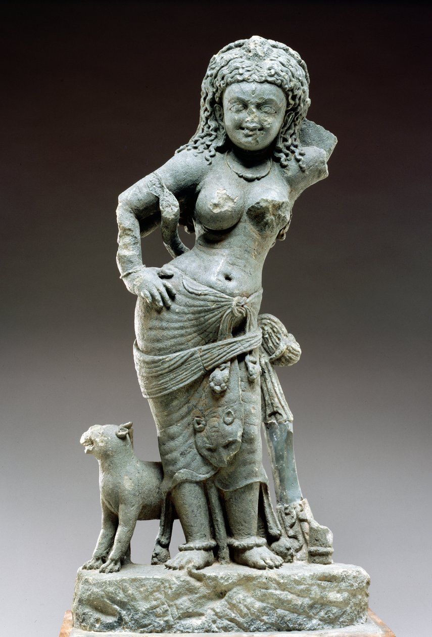Parvati, Samlaji-kultur, 500 e.Kr. (skifer) av Indian School