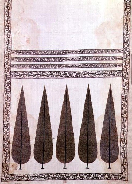 Patka fra Rajasthan, 1600-1700-tallet (bomull) av Indian School