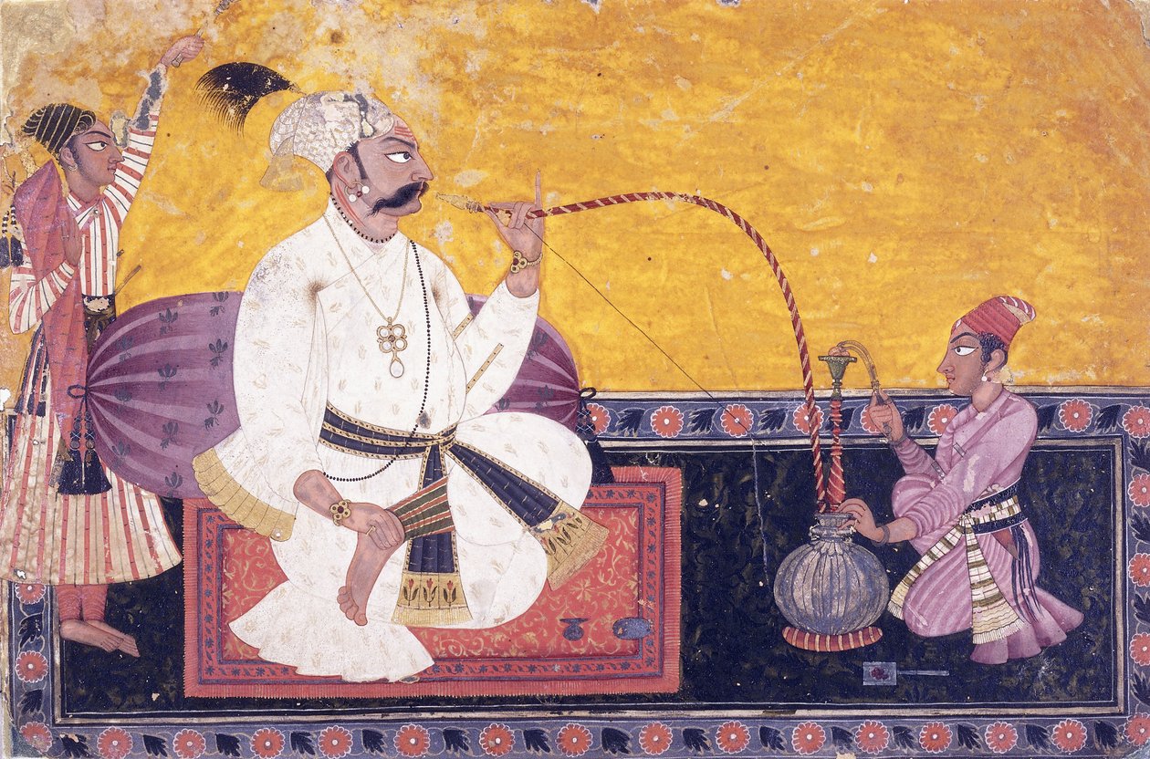 Portrett av Raja Kirpal Pal av Basohli, ca. 1690-1700 av Indian School