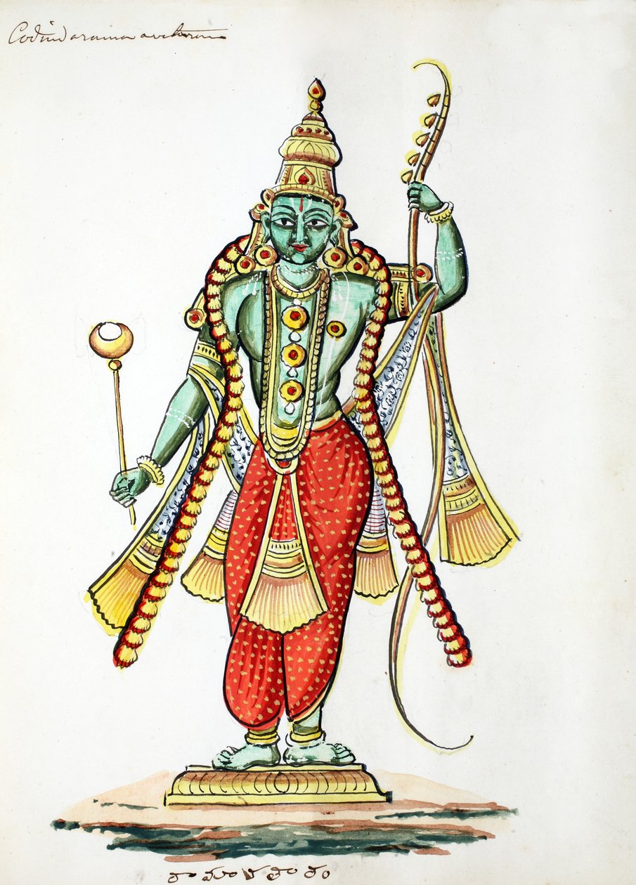 Rama, 7. avatar av Vishnu (wc på papir) av Indian School